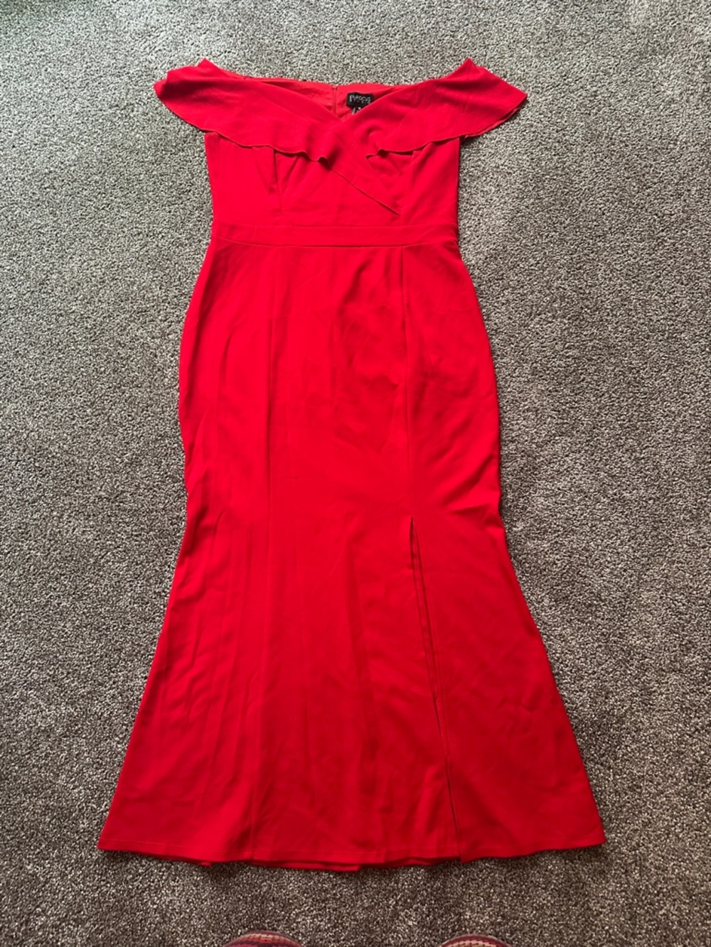 Enfocus Studio Red One-Shoulder Evening Gown